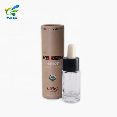 China Recycled Materials Wholesale Private Label Kraft Paper Custom Cardboard Tube For Essential Oil Paper Tube Dropper Bottle Packaging for sale