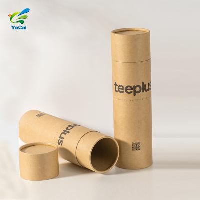 China Recycled Biodegradable Materials T-shirt Wrapping Round Kraft Cardboard Tubes T-shirt Box Paper Tube For T-shirt for sale