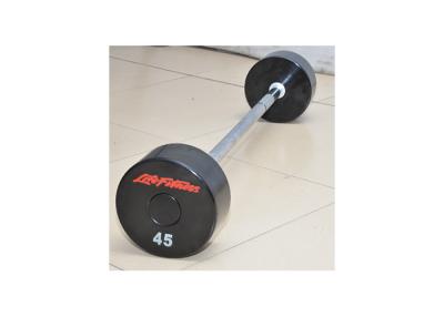 China Gym Fitness Equipment Accessories , Professional Iron Powerlifting Fixed PU Barbell Set for sale