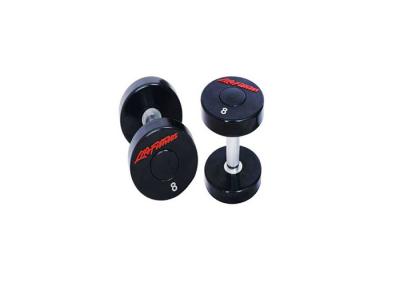 China Gym Use Black Crossfit PU Coated Dumbbell Set 2.5KG - 50KG Type Optional for sale