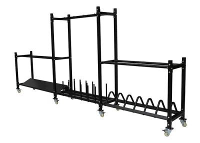 China Black Q235 Gym Rack For Dumbbell Kettlebell Plate for sale