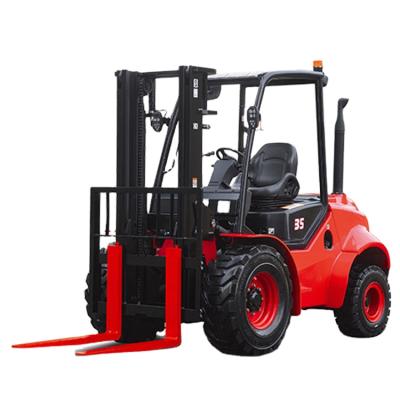 China Hotels 3ton 4 wheel drive rough terrain 4WD forklift all terrain for sale