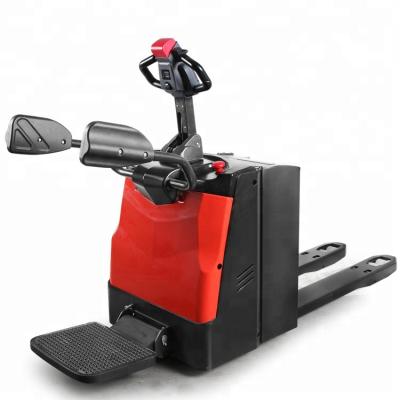 China Hotels 2ton Electric Pallet Truck Ride-On Lithium Battery With EPS for sale