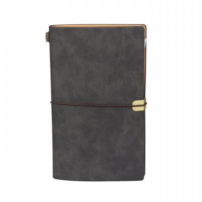 China Mini Pocket Hand A6 Soft Leather PU Cover Gift Notebooks With Elastic Closure for sale