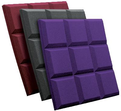 China Highly Efficient Sound Absorption BOSTOP Flat Acoustic Grid Foam Panels Panels Sound Absorbing Panels Soundproof Sound Insulation Absorbing Foam for sale