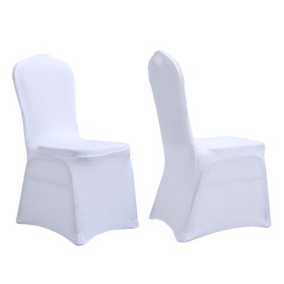 China Durable Elegant Machine Washable Yantai Tongli Premium Quality White Spandex Folding Chair Cover Stretch Fold Chair Cover for Banquet Wedding for sale