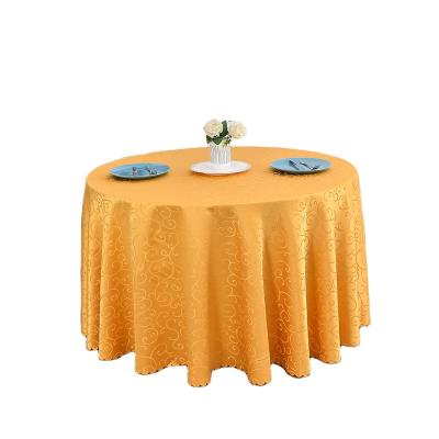 China Tongli Waterproof Yantai 120 Inch Round Puddle Proof Table Cloth 100%Polyester Washable Waterproof Wedding Table Cloth for sale