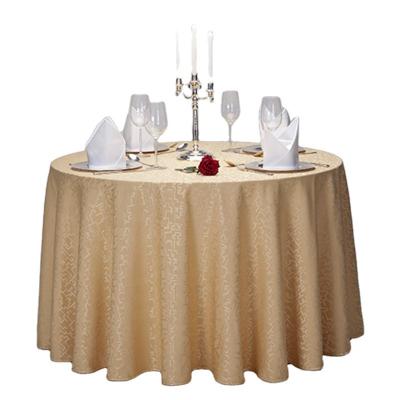 China Yantai tongli 100% waterproof OEM ODM polyester round tablecloths restaurant wedding covered tablecloth for party for sale