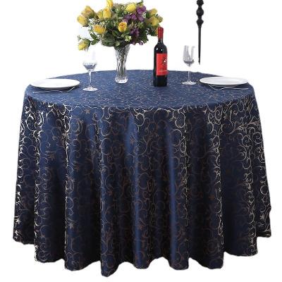 China Yantai tongli waterproof custom size round tablecloth washable polyester tablecloth for wedding party banquet for sale