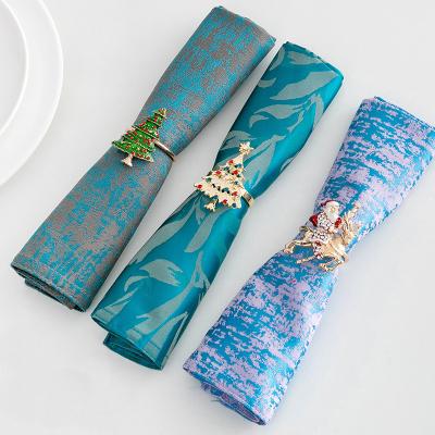 China Latest Yantai Tongli Wholesale Reusable Luxury Wedding Damask Table Linen Banquet Napkin For Restaurant for sale