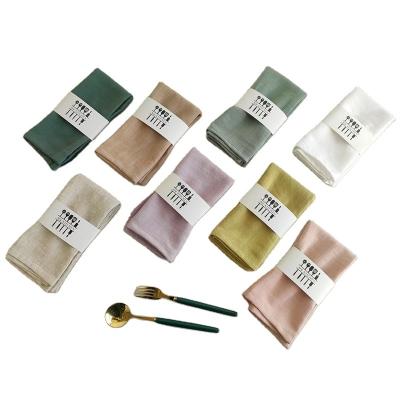 China Wholesale Reusable White Pink Linen Yantai Tongli Gray Linen Towels For Hotel for sale