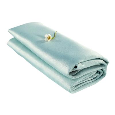 China Yantai Tongli Reusable Holiday Dinner Wedding Party Satin Sourcing Napkins Plain Dyed Polyester Satin Cloth Napkin for sale