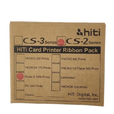 China Original HITI CS200 Black Ribbon Tape for HITI CS200 CS200E CS220E Card Printer 1000 Image Printer for Ribbon for sale