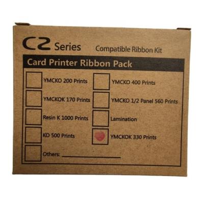 China COMPATIBLE Hiti CS200 Card Printer YMCKOK Color Ribbon 330mages Printer Ribbon for sale