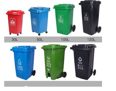 China Long service life plastic plastic outdoor trash cans molding 50L-600L trash can mold home and factory pp plastic trash can injection molding for sale