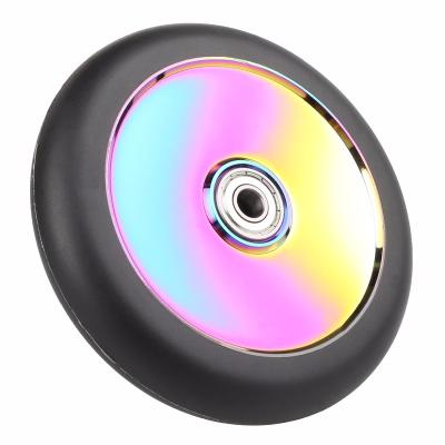 China Wholesale 88A SHR Pro Semi-hollow PU Scooter Wheel In NEO Chrome for sale