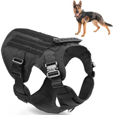 China Metal Viable Buckle Leash Harness Dog German Shepherd Pet Large Big Purse K9 Military Training Padded Quick Release Vest for sale