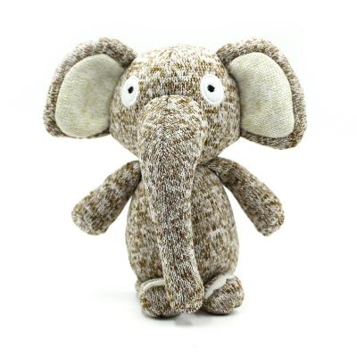 China Durable Dog Toy Durable Knit Squeaky Stuffed Fabric Elephant Toys For Dog Chewing Pet Products Soft Plush Dog Toy 2021 for sale