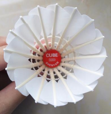 China Tighten Pleasant Cork Durable Class A Goose Feather Match Badminton / Shuttlecock for sale