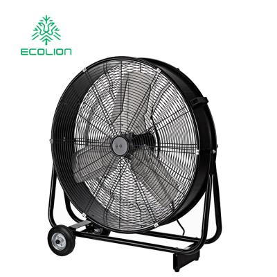 China Special Base Drum Heavy Duty Commercial Industrial Fan 24 Inch Speed ​​High Metal Floor Electric Commercial Ventilation Fans for sale