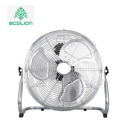 China Hotel 300MM 12V 24V Industrial Wholsale 3 Blades Battery Electric Standing Floor Fan Aluminum Air Cooling Household for sale