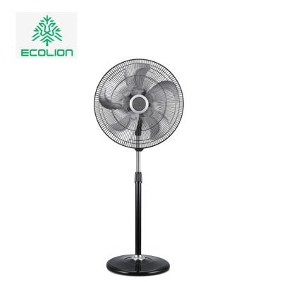 China Modern 18 Inch Hotel Green Swinging Commercial Plastic Rack Fan With 5 Metal Blades for sale