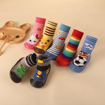 China Indoor Cartoon Baby Booties Toddler Floor Shoes Toddler Socks Soft Bottom Non-Slip QUICK DRY Anti-Drop for sale