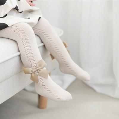 China New autumn antibacterial winter bow baby pantyhose child / pantyhose kids pantyhose for sale