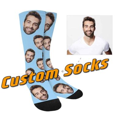 China Factory Direct Cheap Price Breathable Printed White Custom Cotton Blank Sublimation Socks for sale