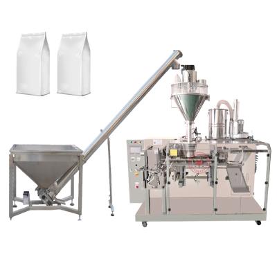 China Multifunctional Automatic Food Pouch Packing Machine Zipper Lock 4 Side Seal Bag Doypack Powder Filling Machine for sale