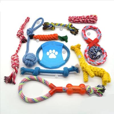 China A220 Amazon Viable Hot Sale Custom Cat Dog Chew Toy 10 Pack Set Ball Cotton Rubber Rope Dog Squeaky Toy for sale