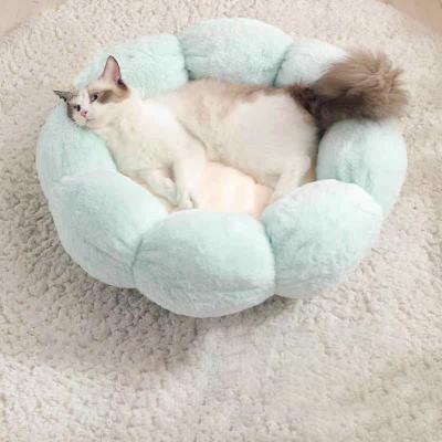 China New Arrival A203 Cat Dog House Viable Round Cats Bed For Seasons Decoration Winter Flower Cat Home Nest for sale