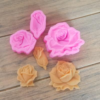 China A014 3D Peony Tulip Floral Mold Peony Tulip Soap Chocolate Mold Viable Cake Decorating Wedding Supplies Tools for sale