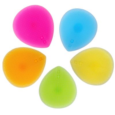 China Portable Exfoliators Food Grade Scrub Silicone Facial Cleanser Silicone Sponge Silicone Face Scrubber Heat Resistant Brush for sale