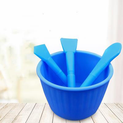 China Home Appliance DIY Face Mask Blending Tool Kit with Silicon Face Mask Brush Silicone Facial Cup Spatula for sale