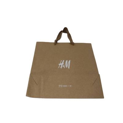 China Recyclable Eco - Friendly Brown Craft Paper Bags With Handles For Gift for sale