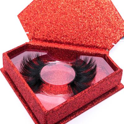 China Wholesale Natural Real Curl 5D Lashes Cruelty Free Dramatic 5D Mink Eyelashes Custom Eyelash Packaging for sale