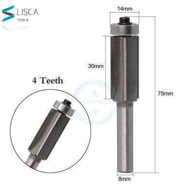 China L-N135 1Pc 8mm Leg Balance Wood Trimming And Trimming Flush Router Bit With 4 Teeth YG8 Balancing Bit Woodworking Cutter Knives for sale