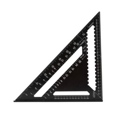 China Aluminum Alloy L-HT102 Black 12 Inch Height Precision Color Aluminum Alloy Ruler 30cm Ruler Woodworking Tools for sale