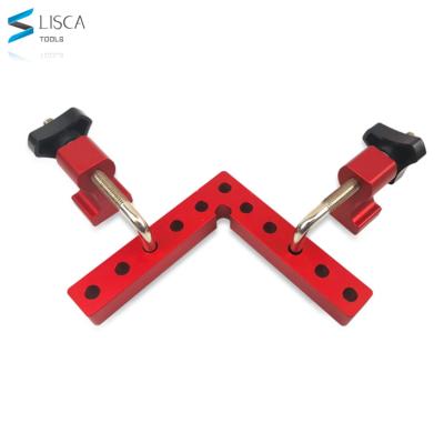 China Carpenter Tools L-HT89 lisca Woodworking Carpenter Tool Aluminum Right Angle Squares With Adjustable Hook Clamp for sale