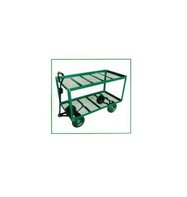 China Mobile Heavy Duty Pneumatic Workpieces Tool Cart TC1809 Double Layers 4 Wheels YOU IT Hand Truck for sale