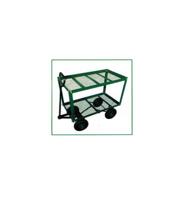 China Heavy Duty 300kgs Double Object Tool Cart TC1809-1 Moving Layers For Garden Agriculture for sale