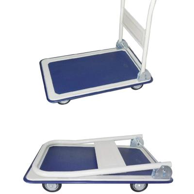 China Foldable PH150 Tools Platform Trolley Metal Hand Cart Four Wheels Platform Hand Truck for sale