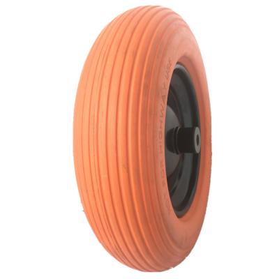 China 3.50-8 PU pneumatic rubber wheel for trolley handtruck wheel wheelbarrow you he Shandong Qingdao factory for sale