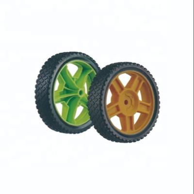 China 12 Inch PVC Flat Freewheel For Trolley PVC Wheel For Folding Lawn Mower Pull Golf Cart Spreader Utility Tools for sale