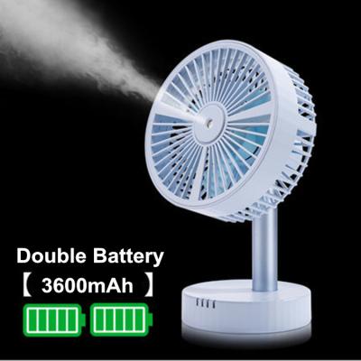 China Hot 2020 Mini Desktop Tabletop Electric Fan Humidifier Fan Household Atomizing Humidifier Car Mini Fan for sale