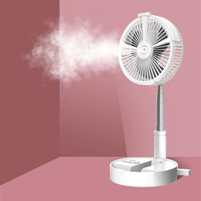 China Portable Telescopic Car Folding Fan H9 USB Water Jet Fan Table Lamp Fans Humidification Jet Fan for sale