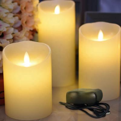 China Candles+moving flame 220V LED Electronic Candle Flame Mouth Candle Wedding Party Bar Romantic Birthday Battery Powered Diagonal Movable Electronic Light Rechargeable for sale