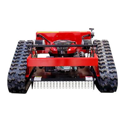 China Garment Shops Good Quality Grass Land Grass Cutter Crawler Rough And Sloping Remote Control Lawn Mower for sale