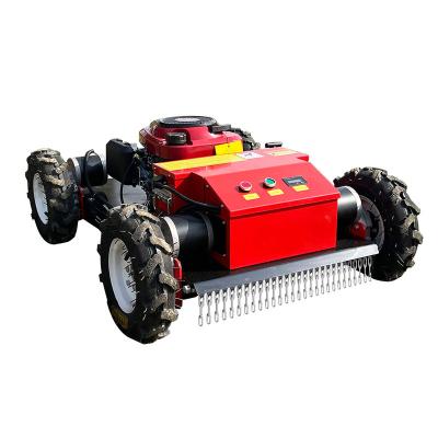 China Garment Shops Land Good Quality Overgrown Grass Cutter Grass Crawler Remote Control Lawn Mower for sale